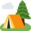 CAMPING emoji in Twitter's design style - Unicode 1F3D5-FE0F