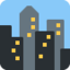 CITYSCAPE emoji in Twitter's design style - Unicode 1F3D9-FE0F