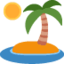 DESERT ISLAND emoji in Twitter's design style - Unicode 1F3DD-FE0F