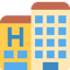 HOTEL emoji in Twitter's design style - Unicode 1F3E8