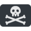 PIRATE FLAG emoji in Twitter's design style - Unicode 1F3F4-200D-2620-FE0F