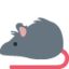 RAT emoji in Twitter's design style - Unicode 1F400