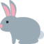 RABBIT emoji in Twitter's design style - Unicode 1F407