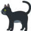 BLACK CAT emoji in Twitter's design style - Unicode 1F408-200D-2B1B