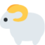 SHEEP emoji in Twitter's design style - Unicode 1F411