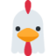 CHICKEN emoji in Twitter's design style - Unicode 1F414