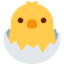 HATCHING CHICK emoji in Twitter's design style - Unicode 1F423