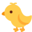 BABY CHICK emoji in Twitter's design style - Unicode 1F424