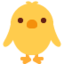 FRONT-FACING BABY CHICK emoji in Twitter's design style - Unicode 1F425