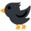 BLACK BIRD emoji in Twitter's design style - Unicode 1F426-200D-2B1B