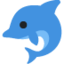 DOLPHIN emoji in Twitter's design style - Unicode 1F42C