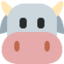 COW FACE emoji in Twitter's design style - Unicode 1F42E