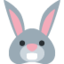 RABBIT FACE emoji in Twitter's design style - Unicode 1F430