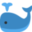 SPOUTING WHALE emoji in Twitter's design style - Unicode 1F433