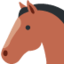 HORSE FACE emoji in Twitter's design style - Unicode 1F434