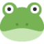 FROG FACE emoji in Twitter's design style - Unicode 1F438