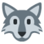 WOLF FACE emoji in Twitter's design style - Unicode 1F43A