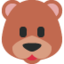 BEAR FACE emoji in Twitter's design style - Unicode 1F43B