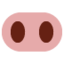 PIG NOSE emoji in Twitter's design style - Unicode 1F43D