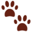 PAW PRINTS emoji in Twitter's design style - Unicode 1F43E