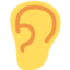 EAR emoji in Twitter's design style - Unicode 1F442