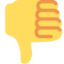 THUMBS DOWN SIGN emoji in Twitter's design style - Unicode 1F44E