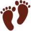 FOOTPRINTS emoji in Twitter's design style - Unicode 1F463