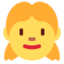 GIRL emoji in Twitter's design style - Unicode 1F467