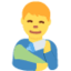 MAN FEEDING BABY emoji in Twitter's design style - Unicode 1F468-200D-1F37C