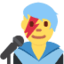 MAN SINGER emoji in Twitter's design style - Unicode 1F468-200D-1F3A4