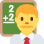 MAN TEACHER emoji in Twitter's design style - Unicode 1F468-200D-1F3EB