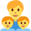 FAMILY: MAN, BOY, BOY emoji in Twitter's design style - Unicode 1F468-200D-1F466-200D-1F466