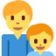 FAMILY: MAN, BOY emoji in Twitter's design style - Unicode 1F468-200D-1F466