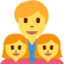 FAMILY: MAN, GIRL, GIRL emoji in Twitter's design style - Unicode 1F468-200D-1F467-200D-1F467