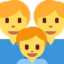 FAMILY: MAN, MAN, BOY emoji in Twitter's design style - Unicode 1F468-200D-1F468-200D-1F466