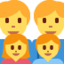 FAMILY: MAN, MAN, GIRL, BOY emoji in Twitter's design style - Unicode 1F468-200D-1F468-200D-1F467-200D-1F466