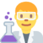 MAN SCIENTIST emoji in Twitter's design style - Unicode 1F468-200D-1F52C