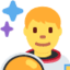 MAN ASTRONAUT emoji in Twitter's design style - Unicode 1F468-200D-1F680