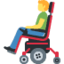 MAN IN MOTORIZED WHEELCHAIR emoji in Twitter's design style - Unicode 1F468-200D-1F9BC