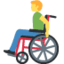 MAN IN MANUAL WHEELCHAIR emoji in Twitter's design style - Unicode 1F468-200D-1F9BD