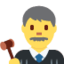 MAN JUDGE emoji in Twitter's design style - Unicode 1F468-200D-2696-FE0F