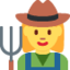 WOMAN FARMER emoji in Twitter's design style - Unicode 1F469-200D-1F33E