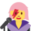 WOMAN SINGER emoji in Twitter's design style - Unicode 1F469-200D-1F3A4