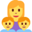 FAMILY: WOMAN, BOY, BOY emoji in Twitter's design style - Unicode 1F469-200D-1F466-200D-1F466