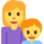 FAMILY: WOMAN, BOY emoji in Twitter's design style - Unicode 1F469-200D-1F466