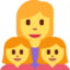 FAMILY: WOMAN, GIRL, GIRL emoji in Twitter's design style - Unicode 1F469-200D-1F467-200D-1F467