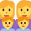 FAMILY: WOMAN, WOMAN, BOY, BOY emoji in Twitter's design style - Unicode 1F469-200D-1F469-200D-1F466-200D-1F466