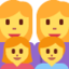 FAMILY: WOMAN, WOMAN, GIRL, BOY emoji in Twitter's design style - Unicode 1F469-200D-1F469-200D-1F467-200D-1F466