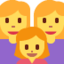 FAMILY: WOMAN, WOMAN, GIRL emoji in Twitter's design style - Unicode 1F469-200D-1F469-200D-1F467