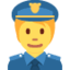 POLICE OFFICER emoji in Twitter's design style - Unicode 1F46E